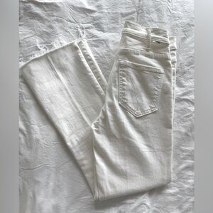 MOTHER the Hustler Ankle Fray White